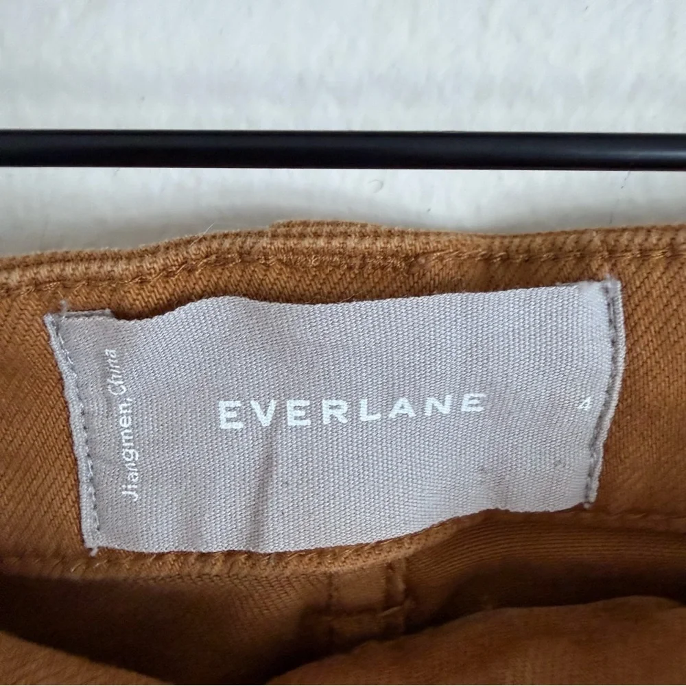 EVERLANE The Utility Straight-Leg Pant Mustard Size 4 High Rise Cotton Blend - Picture 7 of 8
